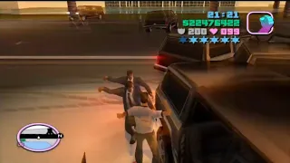 GTA: Vice City - 1 to 6 Star Wanted Level Using Fists Only (and feet) - Armor Pick-ups Only