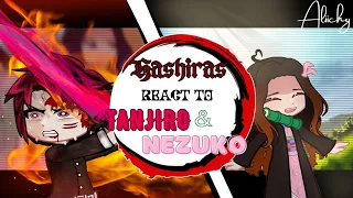 Hashiras react to Tanjiro and Nezuko || KNY || All parts || yachii ||