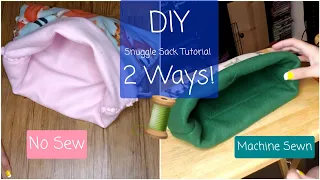 DIY Snuggle Sack Tutorial | Sewing Machine and No Sew Variations - Guinea Pig Café