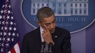 Obama cries reacting to Connecticut school massacre [Raw Video]