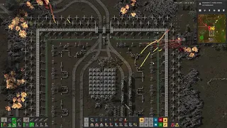 Factorio: Подготовка и Тест новой укрепленной позиции для арт.поезда.