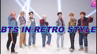 BTS IN RETRO STYLE AND PLAYING LOOSIN G WRESTLING