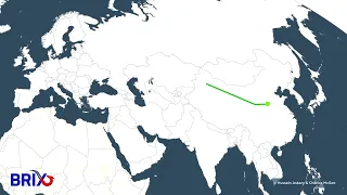 Animation of the Belt and Road Main Corridors of Development