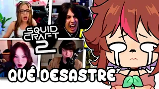 Rakkun REACCIONA "TODAS LAS MUERTES en SQUID CRAFT GAMES 2 DIA 2 😱| XQC, MISSA, KUN, RIVERS| 45☠️"