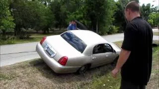 Pulling car out of a ditch