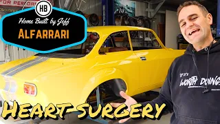 Tackling the heart of the Alfarrari - Ferrari engined Alfa 105 Alfarrari build part 173