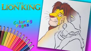 Simba and Nala Disney Coloring pages For Kids. The Lion King Coloring Book