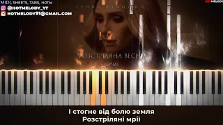 Ірина Федишин - Розстріляна весна - БУЧА караоке, на пианино, текст