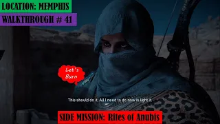 Assassin's Creed Origin || Side Mission || SAQQARA NOME || Rites Of Anubis || Walkthrough #41