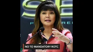Imee Marcos says she is against mandatory ROTC
