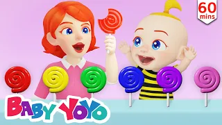 The Colors Song (Color Candies with Mom) + more nursery rhymes & Kids songs - Baby yoyo