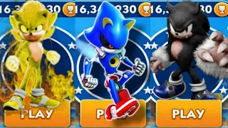 Sonic Dash - Super Sonic VS Metal Sonic VS Werehog _ Movie Sonic vs All Bosses Zazz Eggman