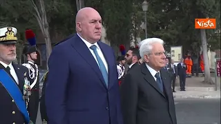 Festa della Liberazione, Mattarella arriva all'Altare della Patria accolto dall'Inno di Mameli