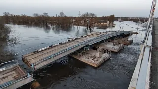 1 апреля 2024, паводок Брянск. Набережная, Славянский мост.