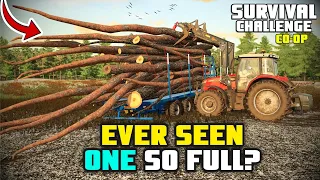 EVER SEEN ONE SO FULL? | Survival Challenge CO-OP | FS22 - Episode 21