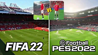 🔥eFootball 2022 vs FIFA 2022 gameplay comparison 😱