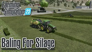 Baling For Silage on Amberstone! - Farming Simulator 23