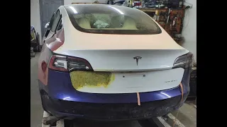 Tesla Model 3 Частина 7: Завершення ремонту задньої частини, бампер, зазори