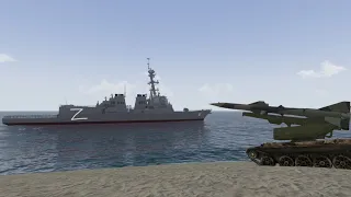 New Ukrainian Neptune Anti-Ship Cruise Missiles destroyed Russian Warships Failed To Escape - ARMA 3