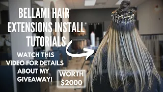 Bellami Infinity Weft Extensions install Tutorials #infinityweft #bellamihair