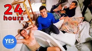 24 HOURS locked in a bathroom (friendship experiment)