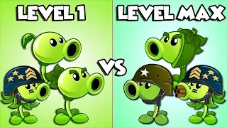 PvZ 2 Challenge - 100 plants level 1 Vs 25 plants level max Vs Deep Sea Gargantuar Zombie Level 10