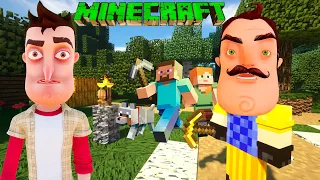 КРИНЖОВОЕ ВОЗВРАЩЕНИЕ ПРИВЕТ СОСЕДА В МАЙНКРАФТ 1.18!HELLO NEIGHBOR MINECRAFT ВЫЖИВАНИЕ!ШОУ ХРИПЛЫХ!