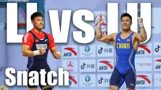 LU Xiaojun vs LI Dayin (Snatch competition)  | 2020 Asian Weightlifting Championships in Taskent