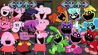 [SWAP] FNF Smiling Critters ALL PHASES vs All Peppa exe Sings Bacon Song - Friday Night Funkin'