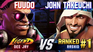 SF6 ▰ FUUDO (Dee Jay) vs JOHN TAKEUCHI (#1 Ranked Rashid) ▰ High Level Gameplay