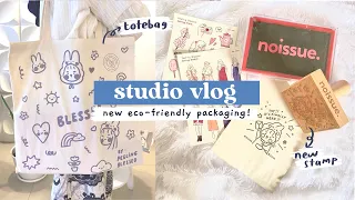 Studio Vlog #12 | NEW PACKAGING, HOW I PACK MY ORDERS ft NOISSUE || Indonesia