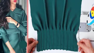 Very easy sleeve design with pin tucks to kurti cutting and stitching, Sewing Tutorial and Technique