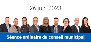 Séance ordinaire du conseil municipal du 26 Juin 2023 à 19h00