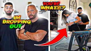 I Told My Parents I'm DROPPING out of School! **bad idea**