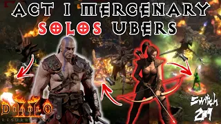 (World First?)Act 1 Merc SOLOS Ubers: Only Merc Attacks/Kills! Full Breakdown - Diablo 2 Resurrected