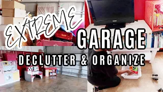 GARAGE DECLUTTER AND ORGANIZE WITH ME | GARAGE ORGANIZATION | GARAGE STORAGE | CLEAN WITH ME