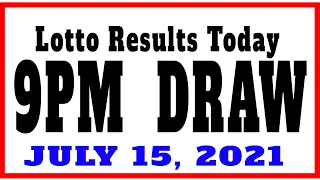 OLRT LIVE: Lotto Results Today 9pm draw July 15, 2021 lotto results 2d 3d Ez2 pcso