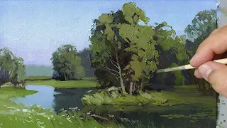 Живопись маслом: разные касания кистью / Oil painting: different brush strokes