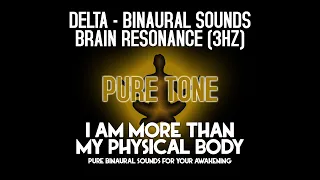 Delta - Binaural Sounds // Brain Resonance - PURE TONE (3Hz) - Black Screen