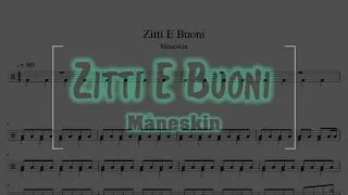 Måneskin - Zitti E Buoni (drumless + drum sheet)