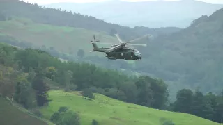 Low level in the Lakes; Royal Navy Merlins over Grasmere 29/08/2017