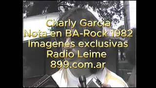 Nota Charly Garcia BA Rock 1982 - NO COMPARTIR  en otros canales