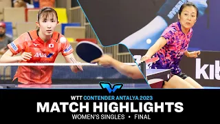 Hina Hayata vs Ying Han | WS Final | WTT Contender Antalya 2023