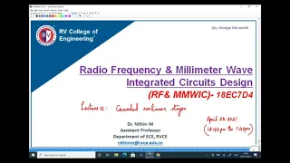 Lecture 10 Cascaded Nonlinear Stages IIP3 | Unit 1: Nonlinearity and Noise