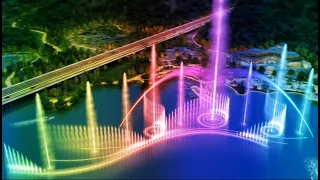 Bozhou Wetland Park the best  super musical fountain show in the world