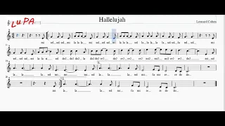 Hallelujah - Leonard Cohen - Karaoke - Flauto dolce - Note - Spartito - Canto - Instrumental