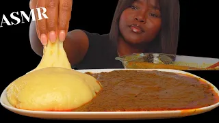 ASMR FUFU & PALMNUT SOUP MUKBANG | banga soup|Nigerian food (Talking) Soft Eating Sounds| Vikky ASMR