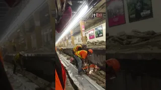 NYC BROOKLYN SUBWAY PLATFORM DEMO/FIRE WATCH