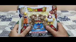 Bandai Dragon Ball Super - Spin Battlers Super Saiyan Goku Vs Majin Buu unboxing and review