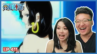 LUFFY SEES BOA HANCOCK NAKED 👀 | One Piece Episode 411 Couples Reaction & Discussion